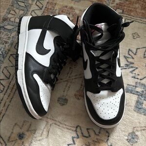 Nike dunk pandas high tops